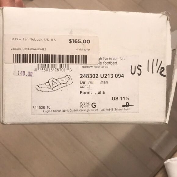 WALDLAUFER TAN NUBUCK STYLE IS GIULIA.  NEW - Picture 7 of 7